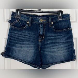 Rock & Republic Denim Shorts Womens Size 8 Low Rise Stretch Dark Wash Jean